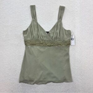 NWT Deadstock I.N. San Francisco Green Y2K Fairy Flowy Blouse Size Large